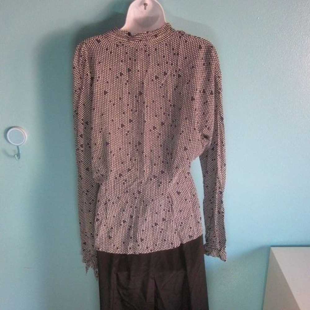 Vintage 80"s Silk Blouse Size M - image 10