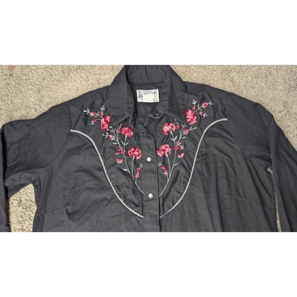 Vintage Rockmount Ranch Wear Pearl Snap Embroider… - image 2