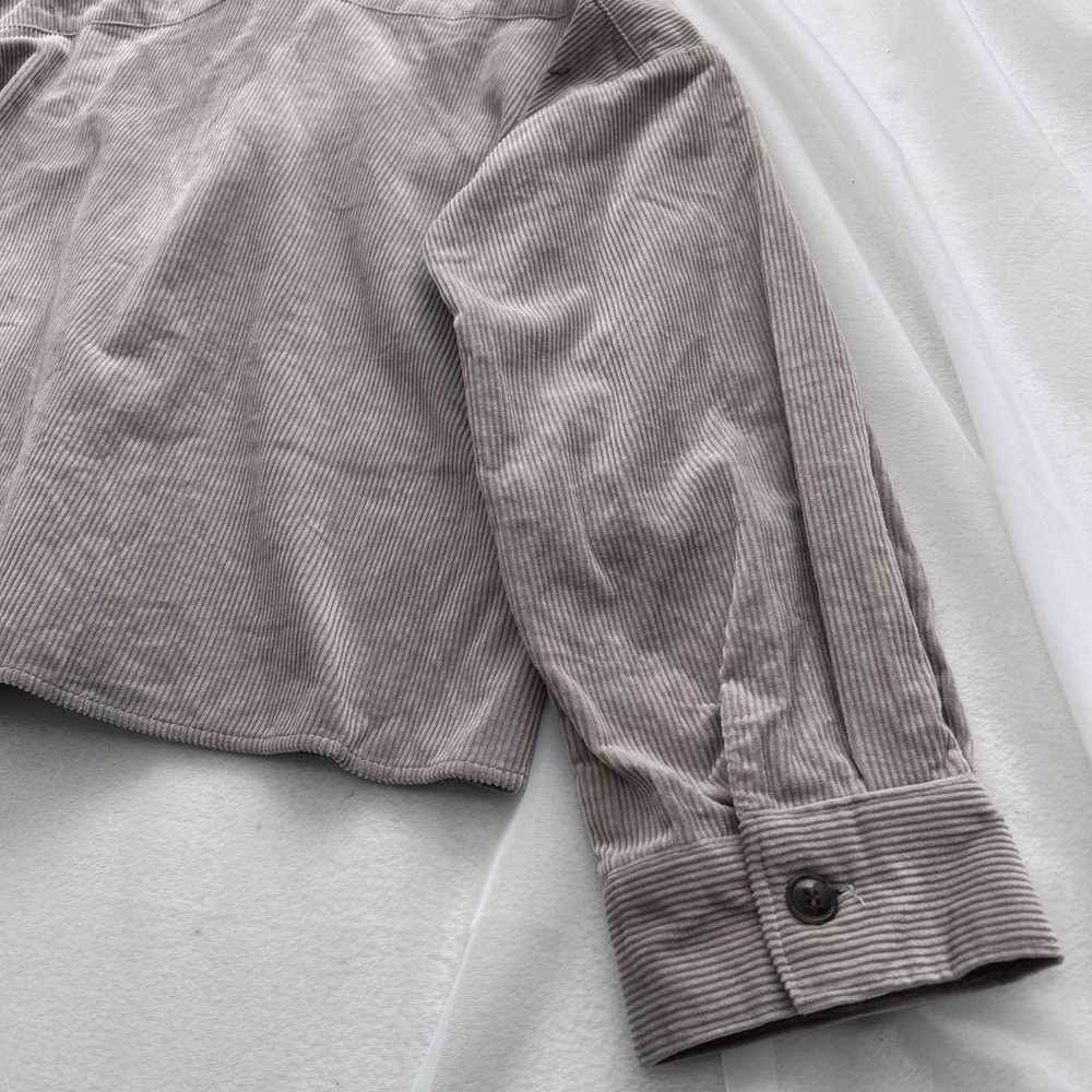 902 ING INGNI Corduroy Shirt Gray Beige Top Coat - image 10