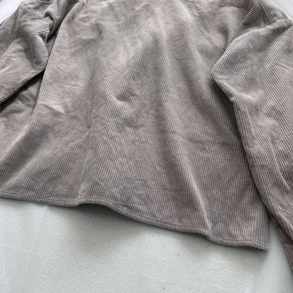 902 ING INGNI Corduroy Shirt Gray Beige Top Coat - image 12