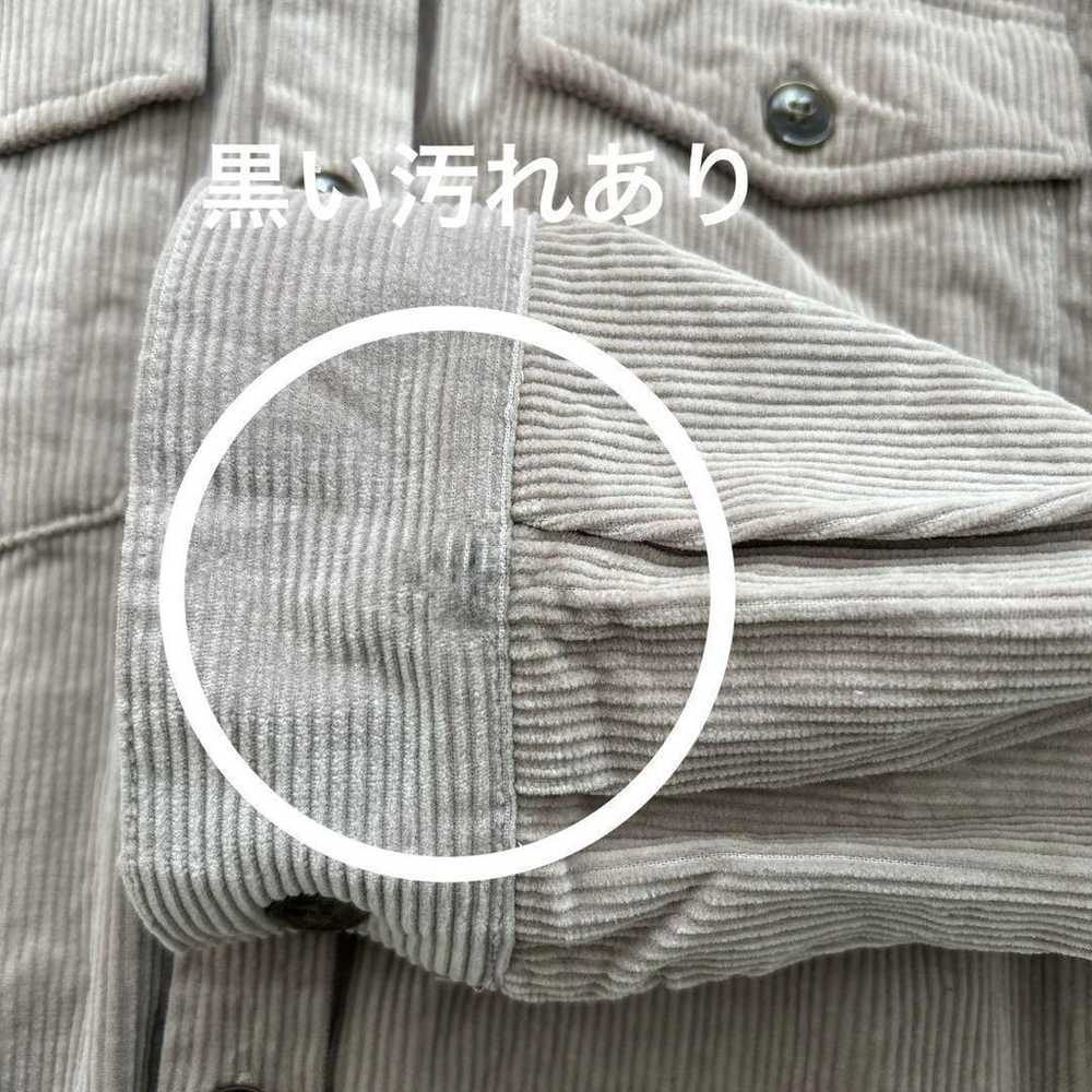 902 ING INGNI Corduroy Shirt Gray Beige Top Coat - image 4