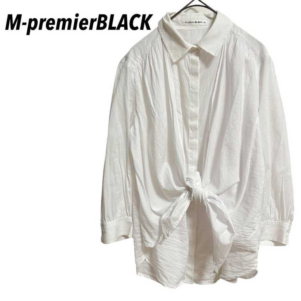 【M Premiere Black】Blouse Shirt Long Sleeve Front … - image 1