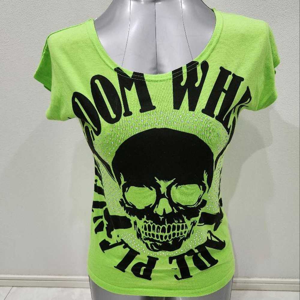 Y2K Gal Fairy Grunge Skull Stone Tops - image 1