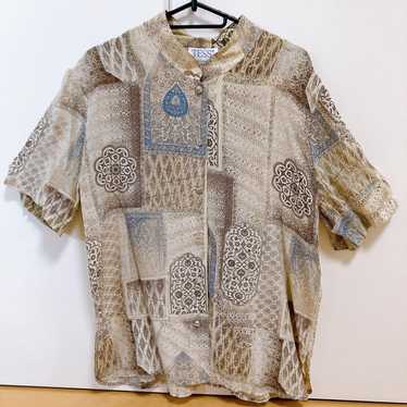 TESS Silk Patterned Blouse - image 1