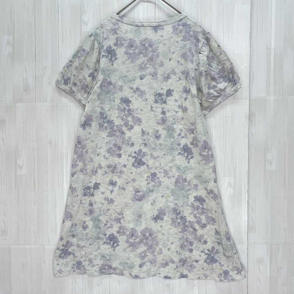 Shuka flower pattern all-over puff sleeve tunic g… - image 6