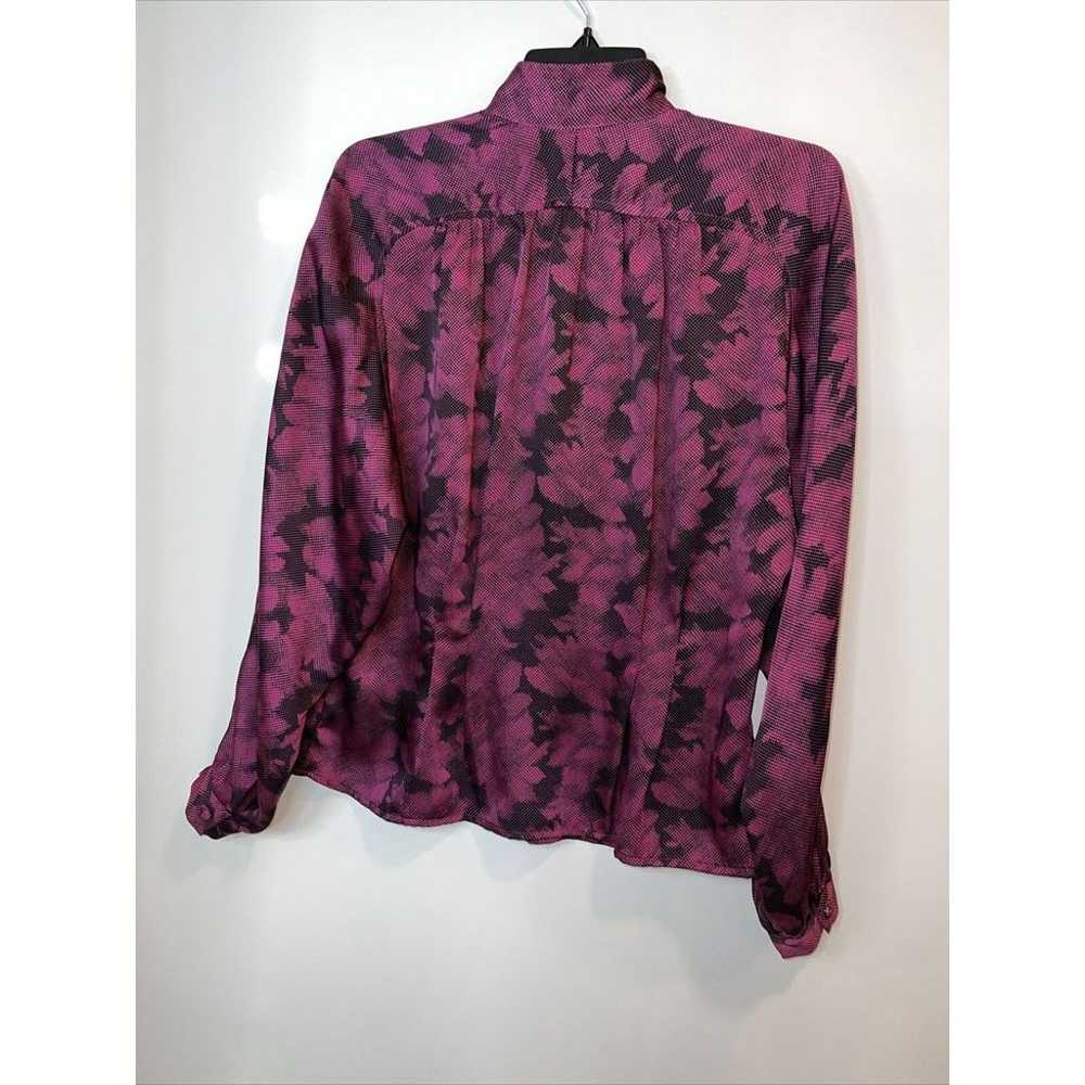 Vintage TESS Paris Milano Blouse Black And Purple… - image 4