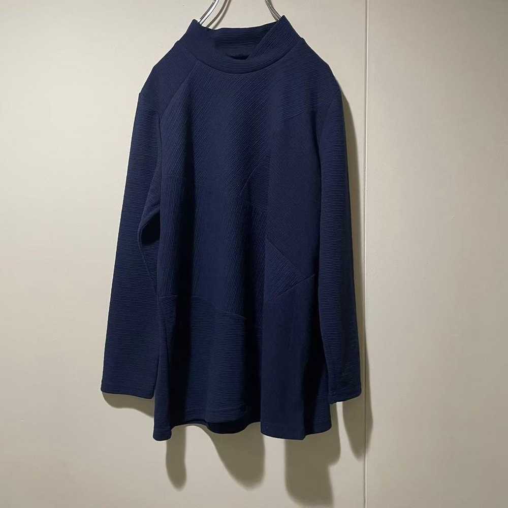 【Rough Rare】Cut and sewn, M-L size, navy, high ne… - image 2