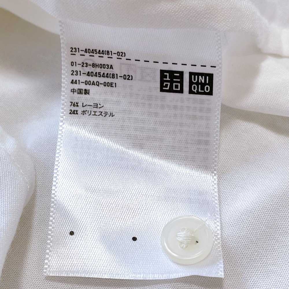 UNIQLO L size shirt blouse with a stand-up collar… - image 10