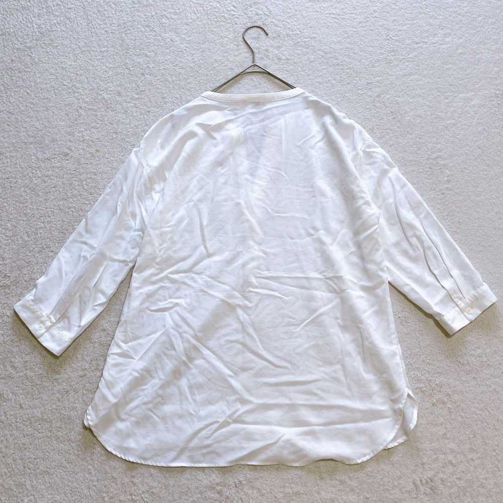 UNIQLO L size shirt blouse with a stand-up collar… - image 2