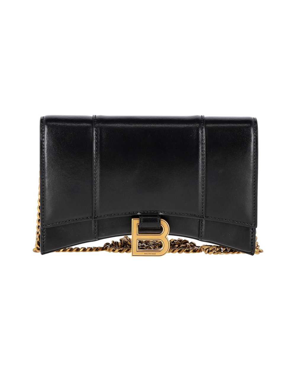 Balenciaga Hourglass Wallet on Chain Bag in Black… - image 1