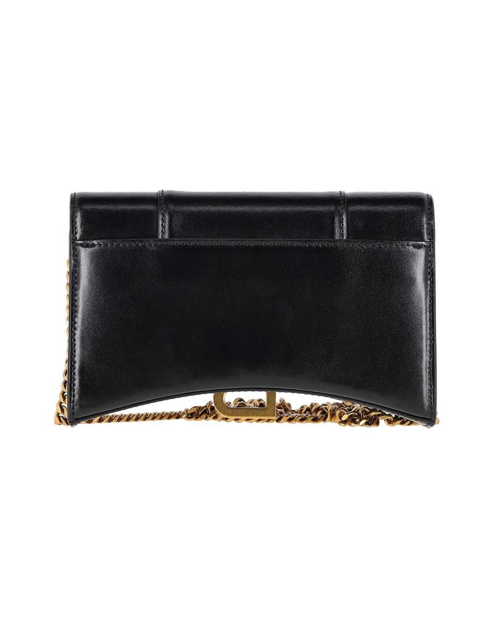 Balenciaga Hourglass Wallet on Chain Bag in Black… - image 3