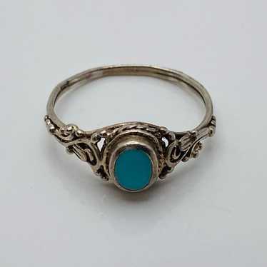 Sterling Silver vintage to antique native turquois