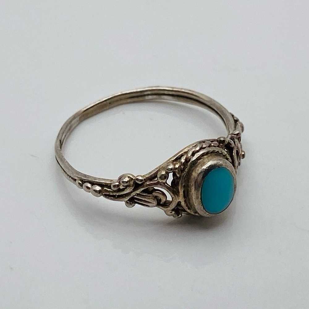 Sterling Silver vintage to antique native turquoi… - image 2