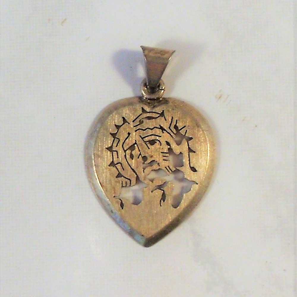 Sterling Silver Passion of Christ Heart Pendant L… - image 4