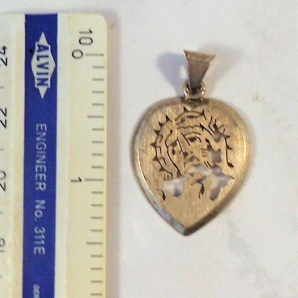 Sterling Silver Passion of Christ Heart Pendant L… - image 7