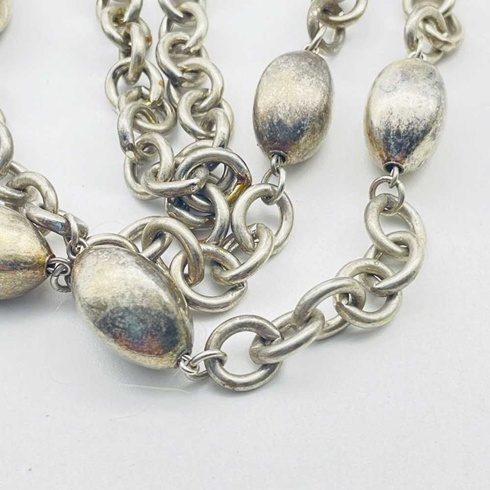 Vintage Carol Dauplaise Station Necklace Silver T… - image 2