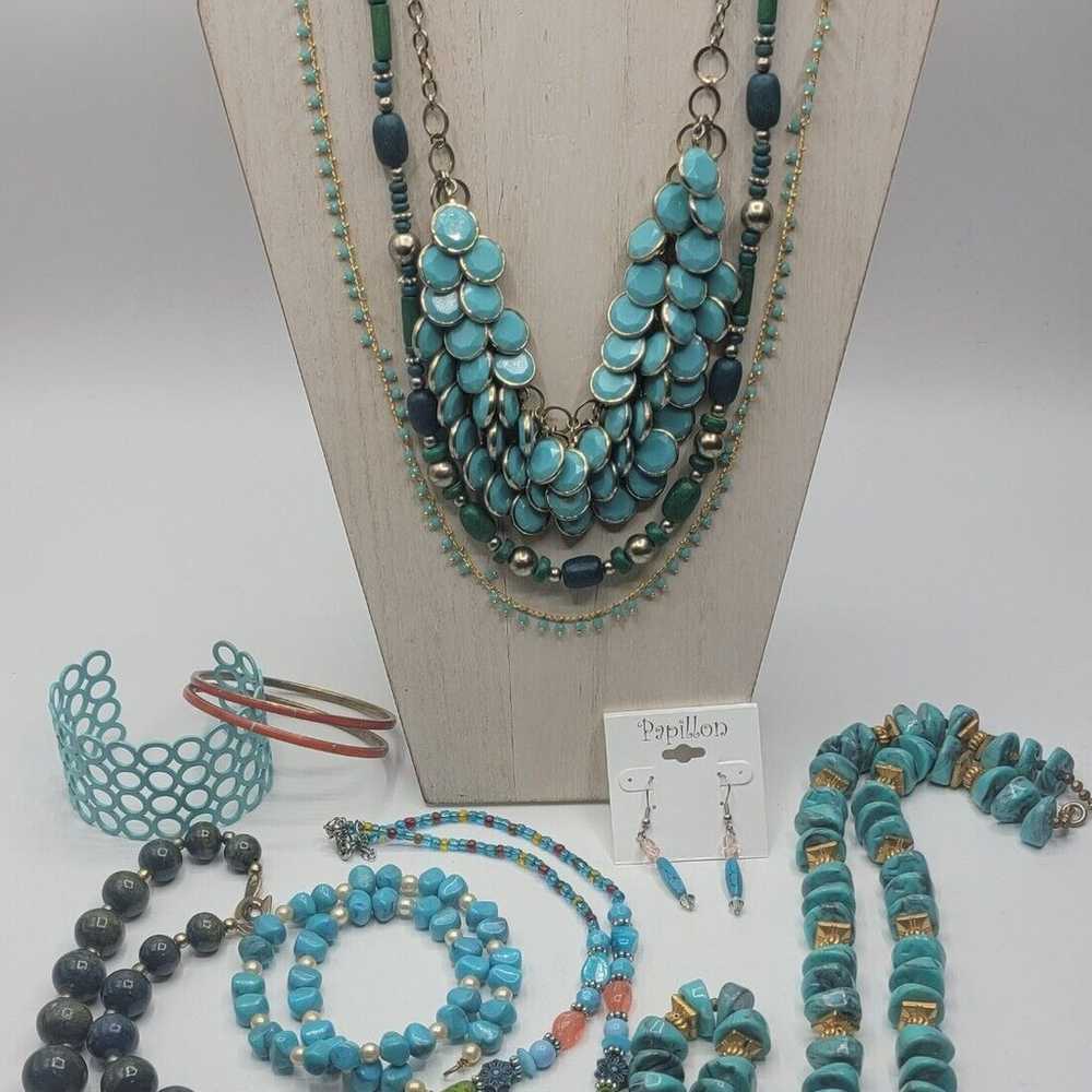 Jewelry 12 Pc Mixed Lot Necklace Bracelet Earring… - image 1