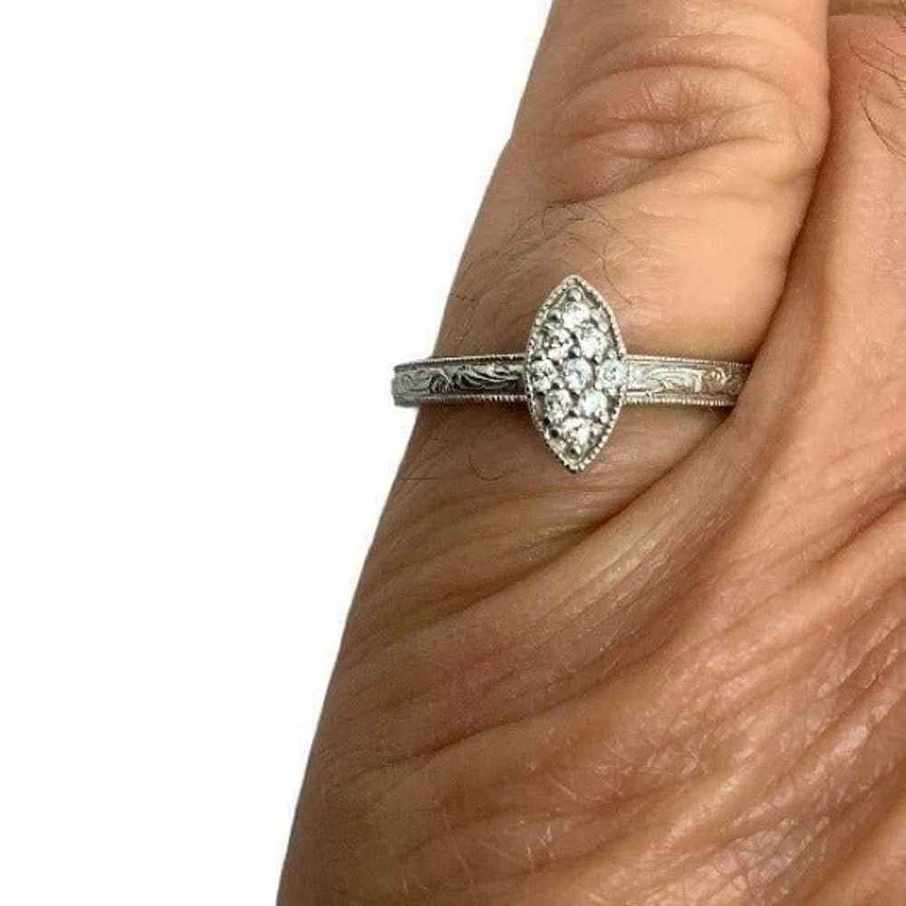 Size 7.25 Tacori sterling silver CZ ring excellen… - image 1