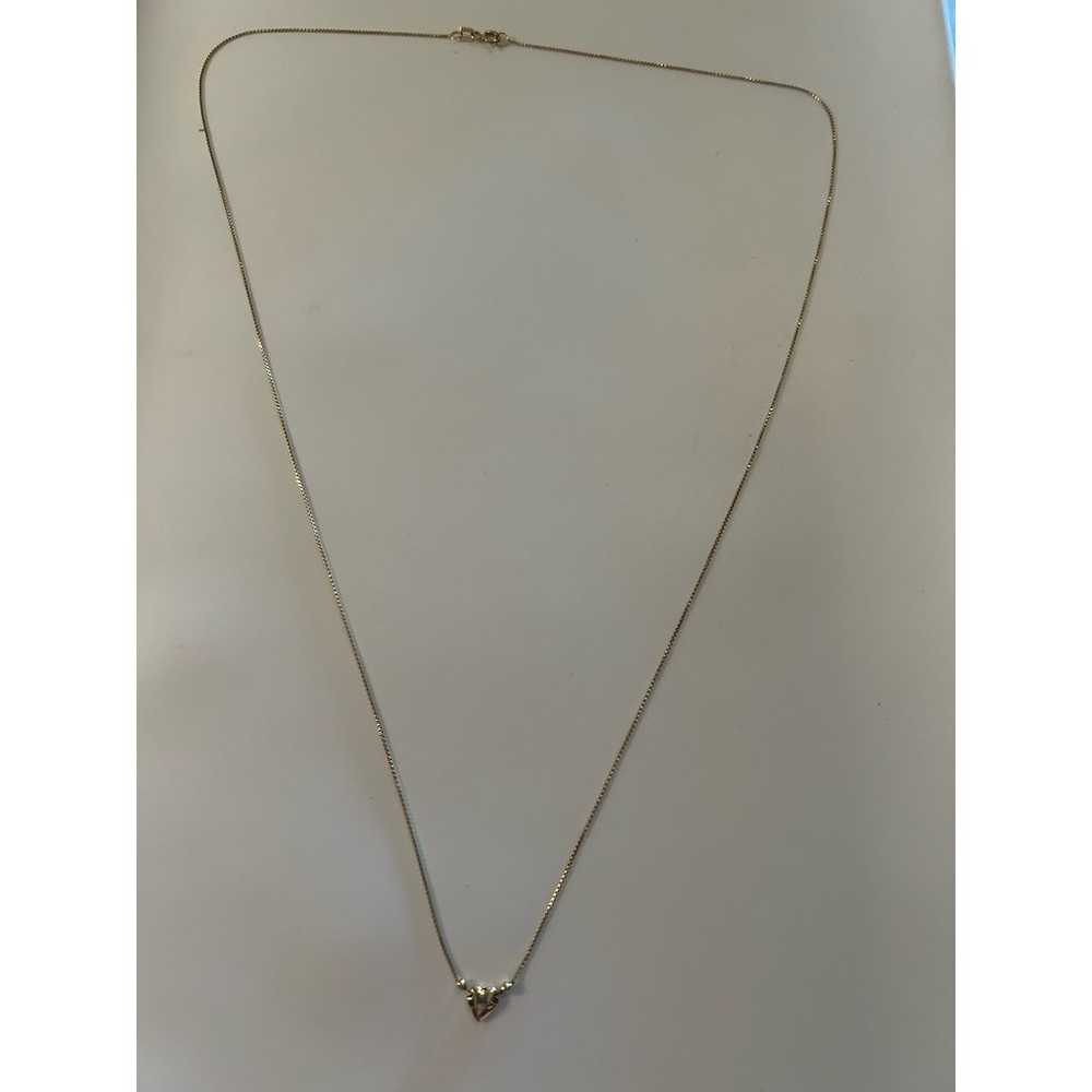 Vtg 14K Plumb Heart Necklace 22.5" Length Dainty … - image 4