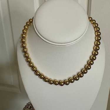 12k Yellow Filled Gold Ball Necklace