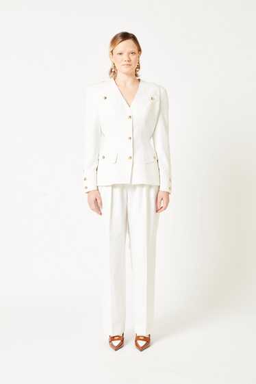 Thierry Mugler White Backless Pantsuit - image 1