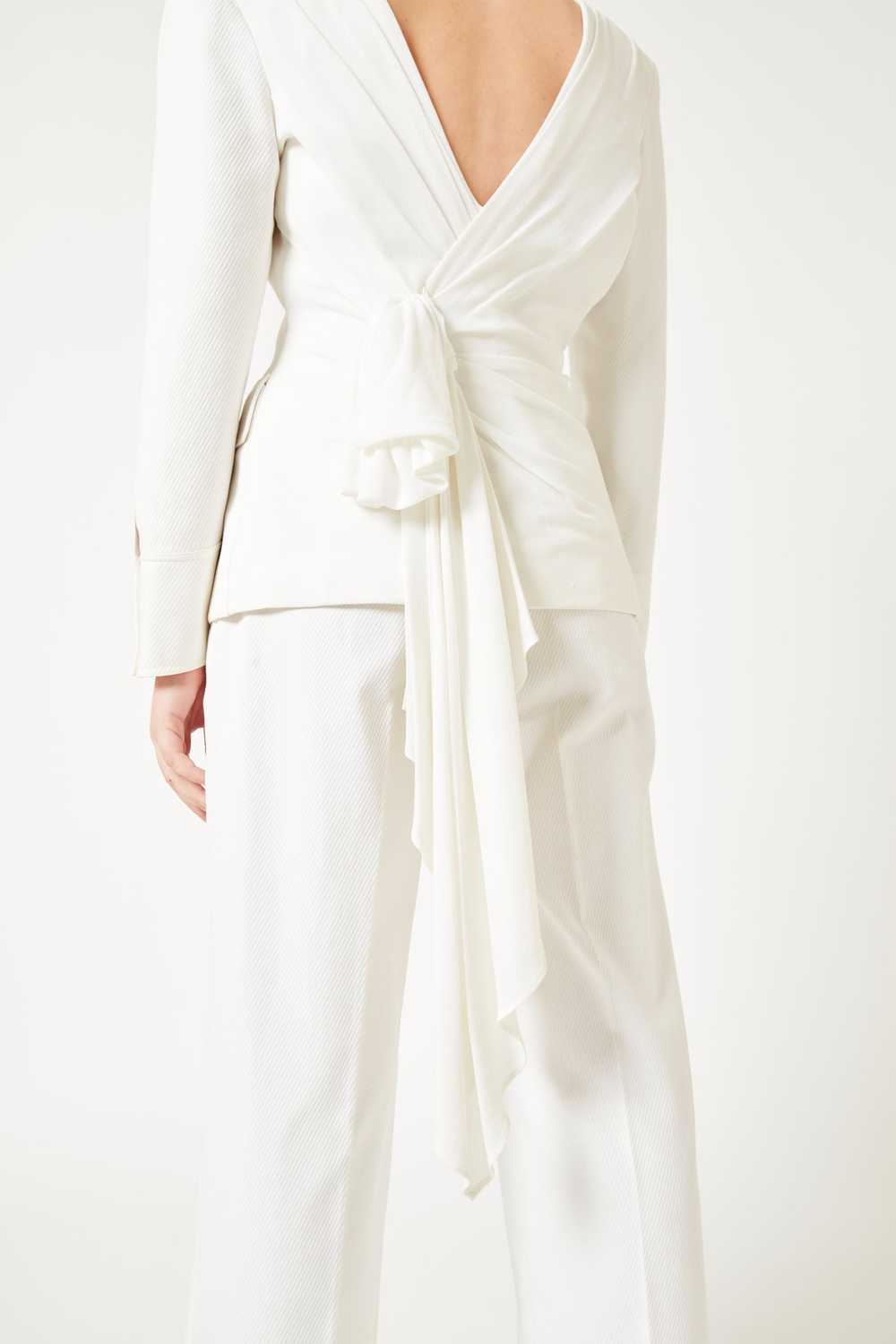 Thierry Mugler White Backless Pantsuit - image 2