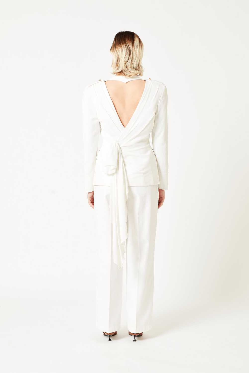 Thierry Mugler White Backless Pantsuit - image 6