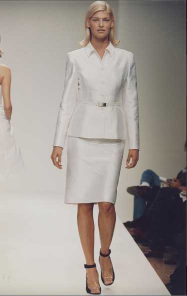 Prada SS 1995 Silver Silk Suit