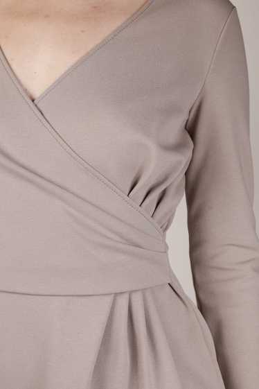 Armani Collezioni Draped Gray Sheath Dress Y2K