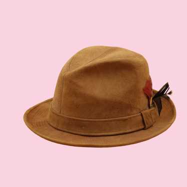 Vintage Vtg selling Sears Tan Khaki Large Fedora Hat