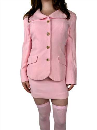 Baby Pink Blazer & Mini Skirt Set 1990s