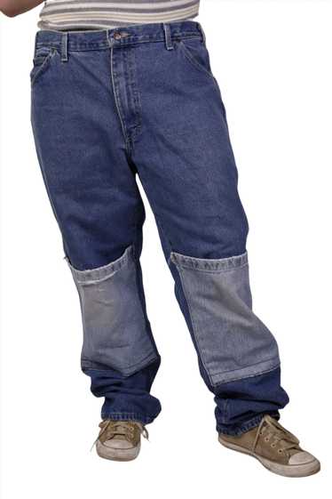 Dickies, Dark Wash, Baggy Wideleg Jeans w/ Reinfor