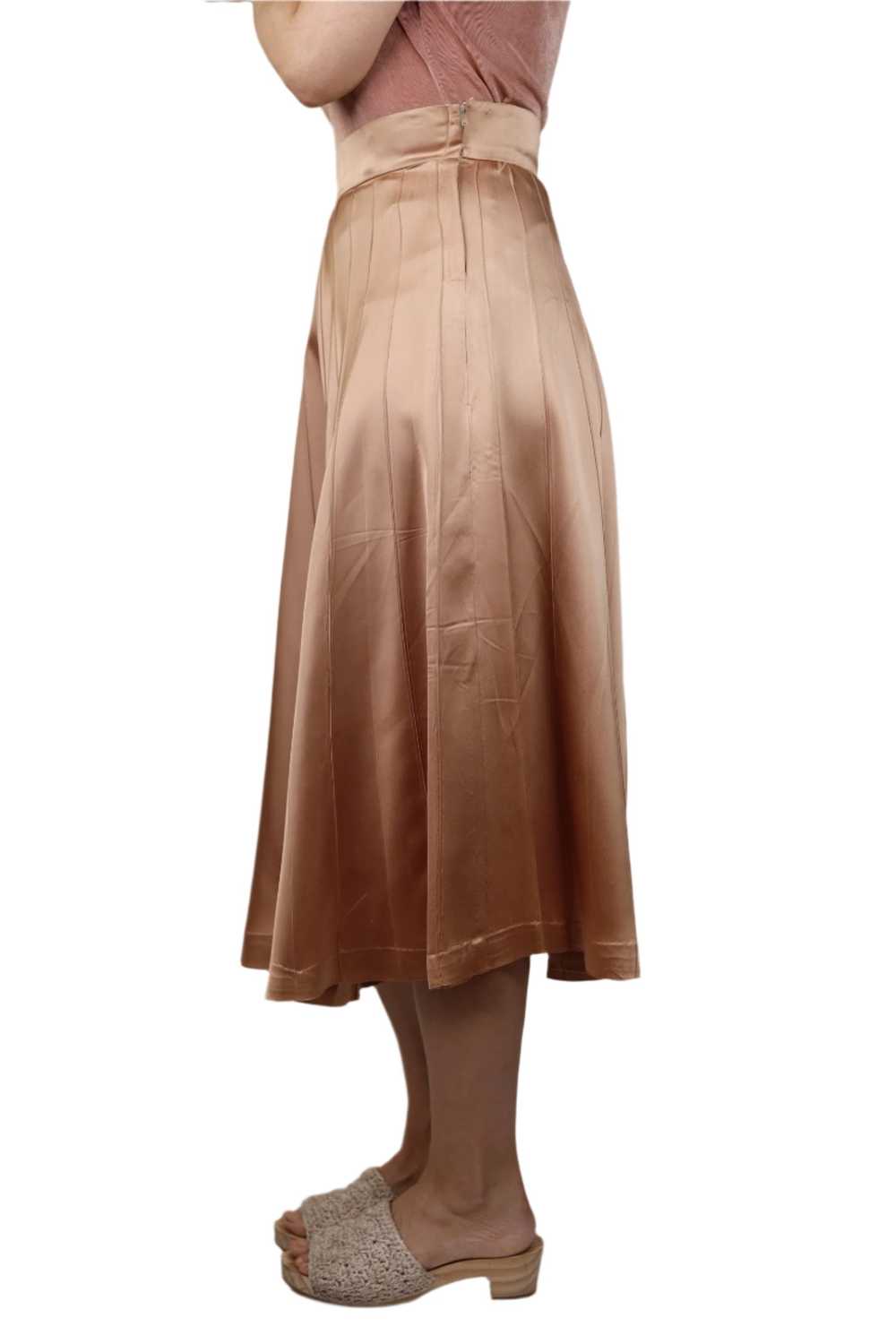 Peach Satin Skirt 1940s - image 2