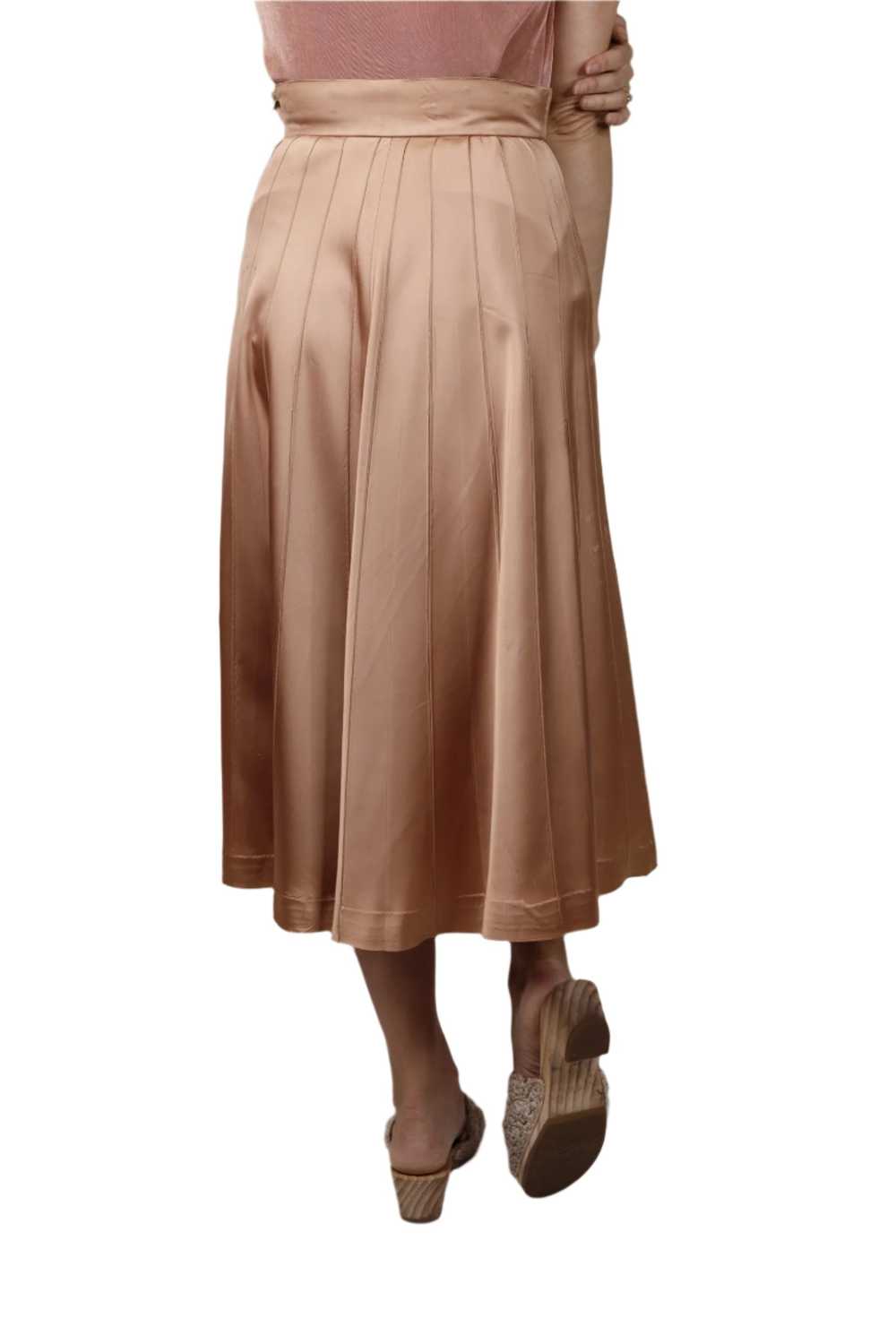 Peach Satin Skirt 1940s - image 3