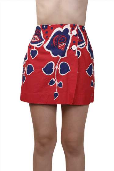 Red & Blue Mini Skort 1960s