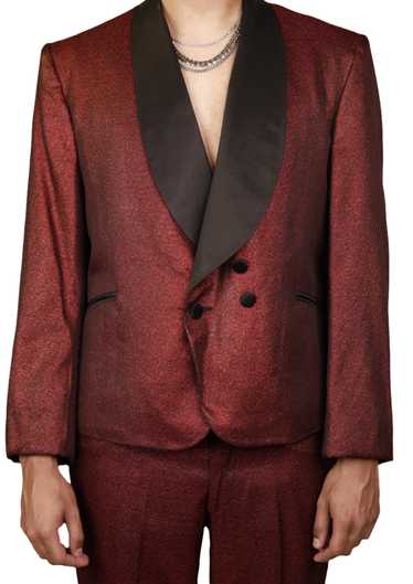 Red Metallic Rockabilly Tailored Mens Suit 1960s