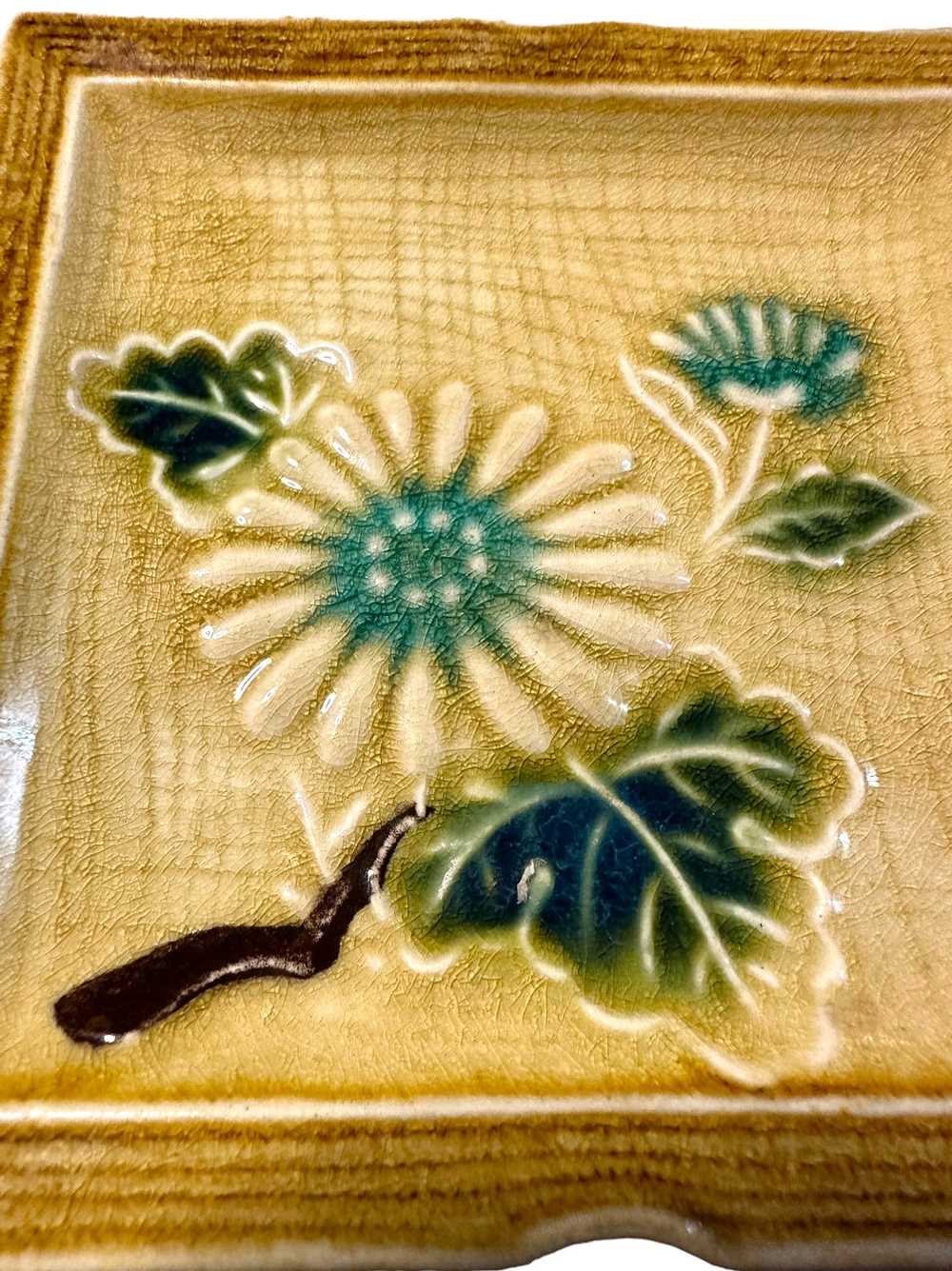 Japanese 1960s Ceramic Square Trinket Tray / Plate - image 3