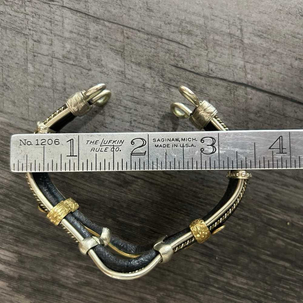 Vintage Sterling silver and brass bracelet - image 6