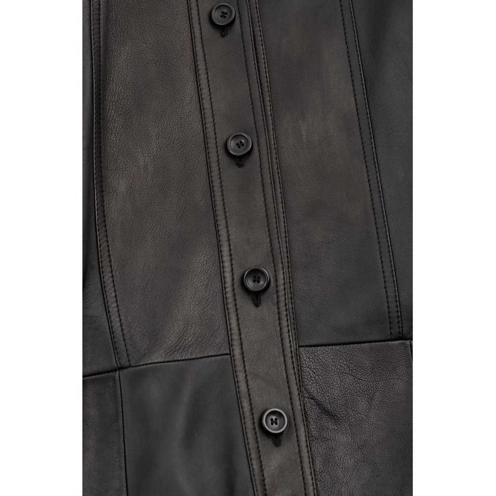 Celine Leather mid-length dress - image 4