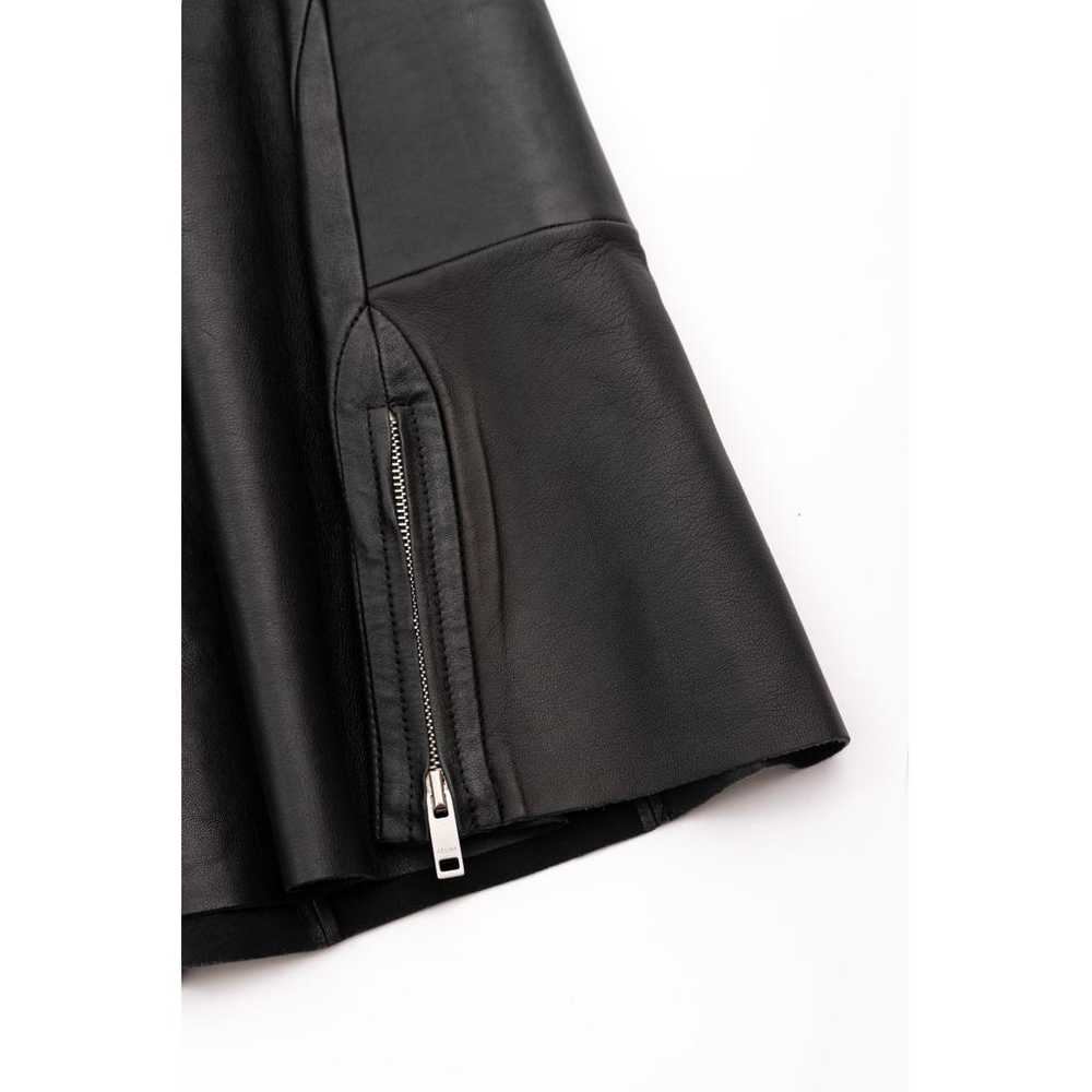 Celine Leather mid-length dress - image 7