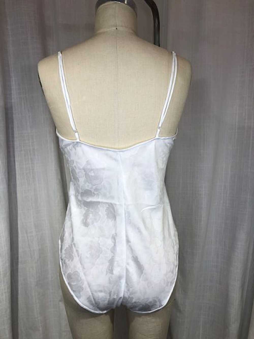 Vintage 80s White Lace High cut Teddy - image 5