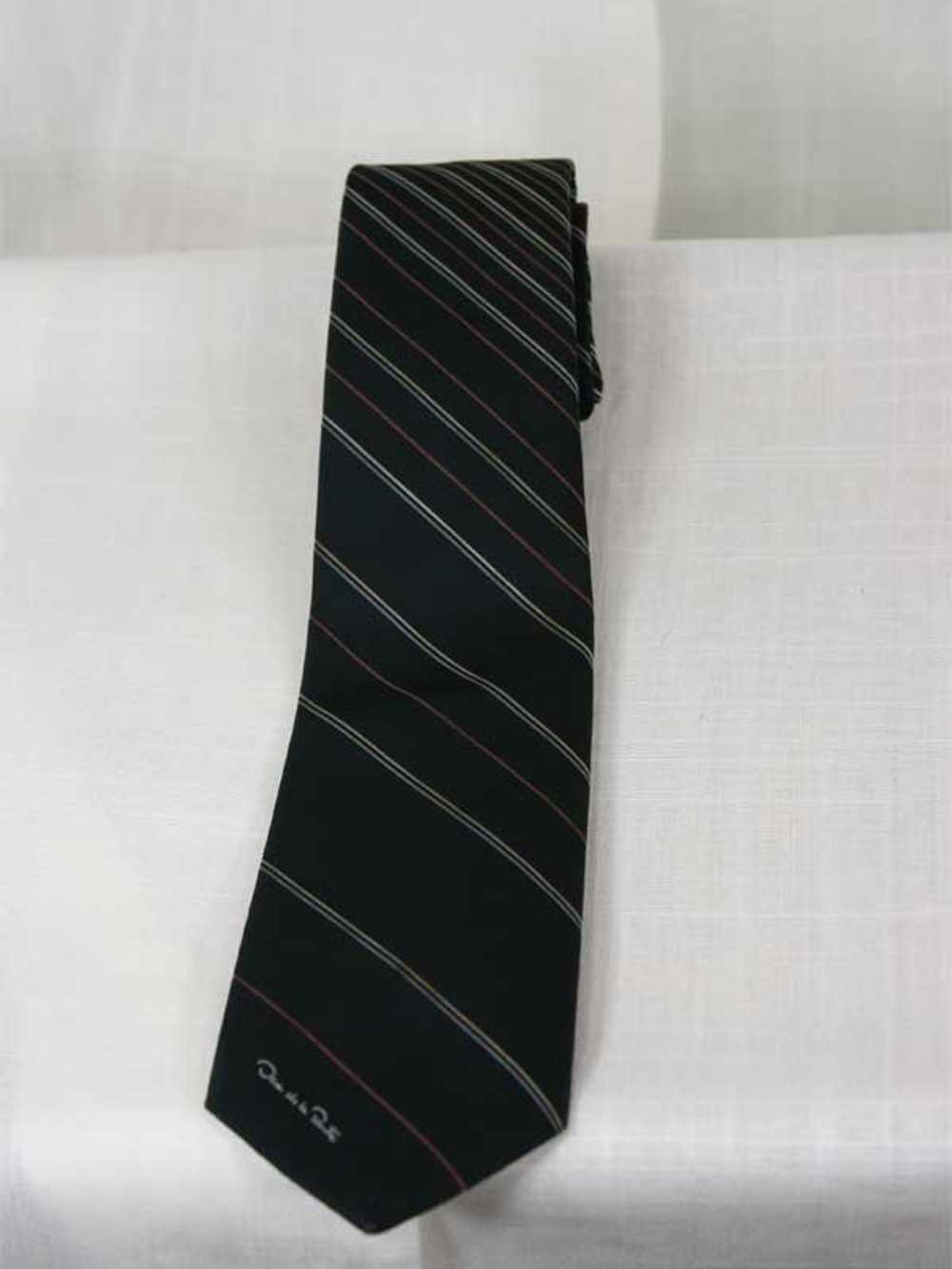 Vintage 1970’s Oscar de la Renta Stripe Tie - image 1