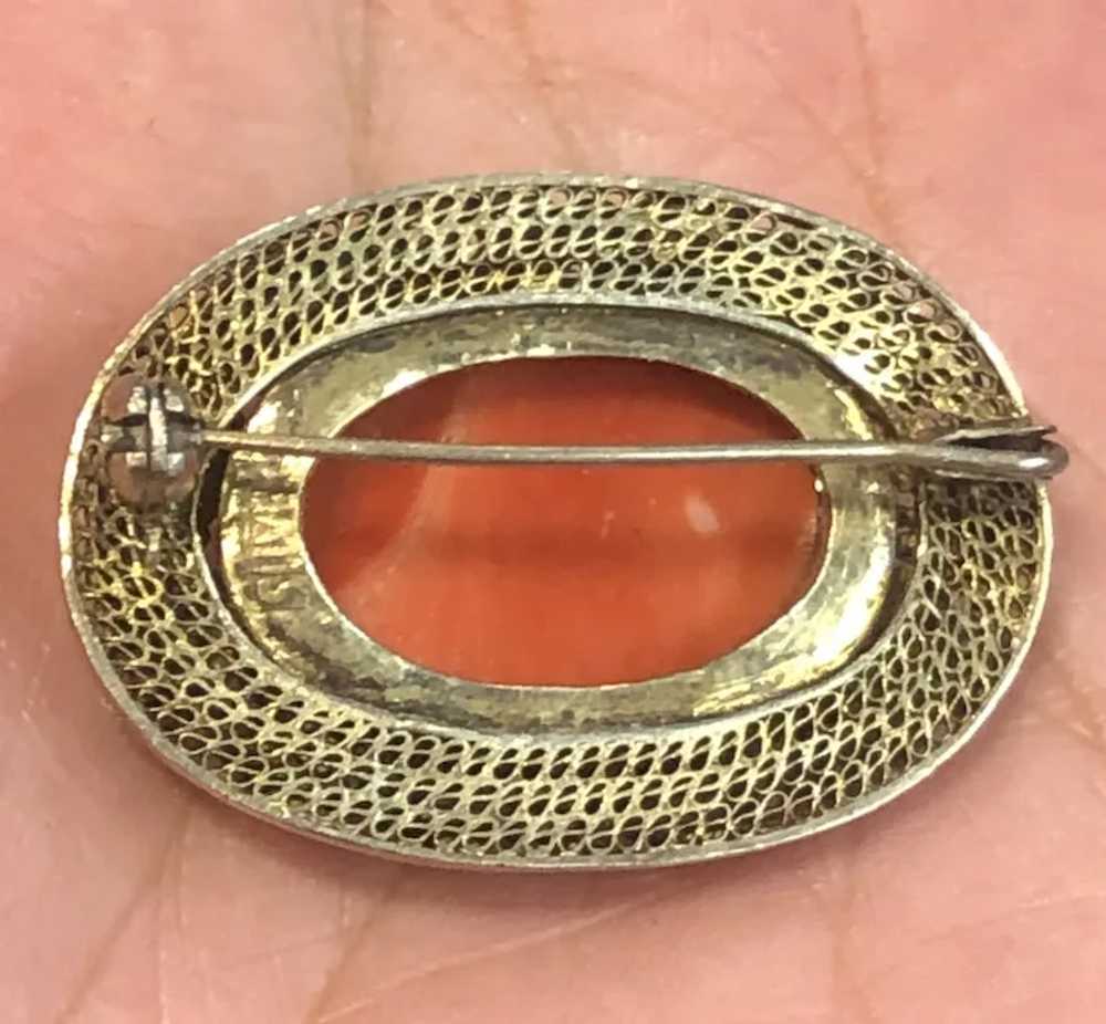 Antique Chinese Gild Sterling Silver Filigree Car… - image 10