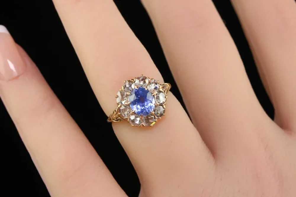 Antique Victorian 18K Yellow Gold Ceylon Sapphire… - image 8