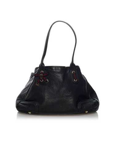 Gucci Black Gucci Medium Leather Princy Tote Bag - image 1