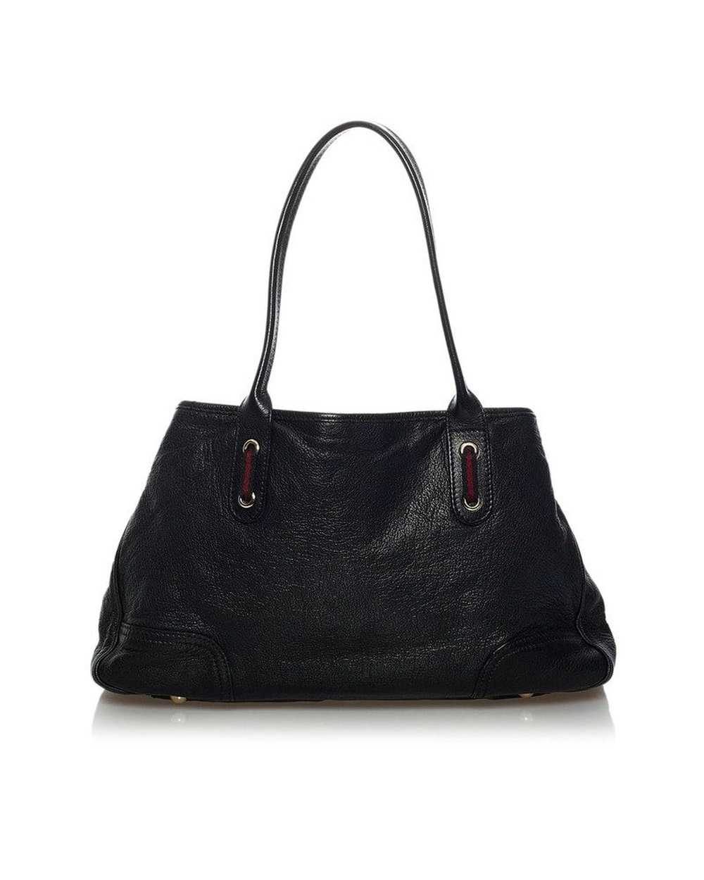 Gucci Black Gucci Medium Leather Princy Tote Bag - image 3