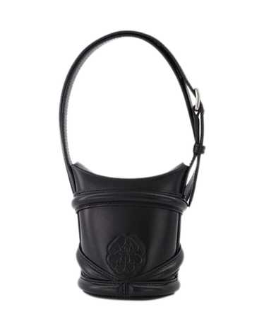 Alexander McQueen Curve Micro Black Leather Wrapar