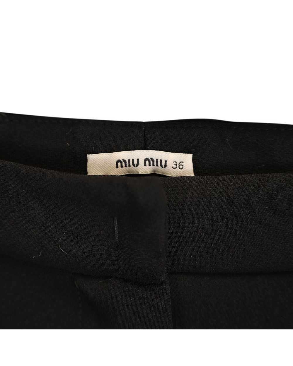 Miu Miu Black Wool Ankle Tie Pants with Contempor… - image 3