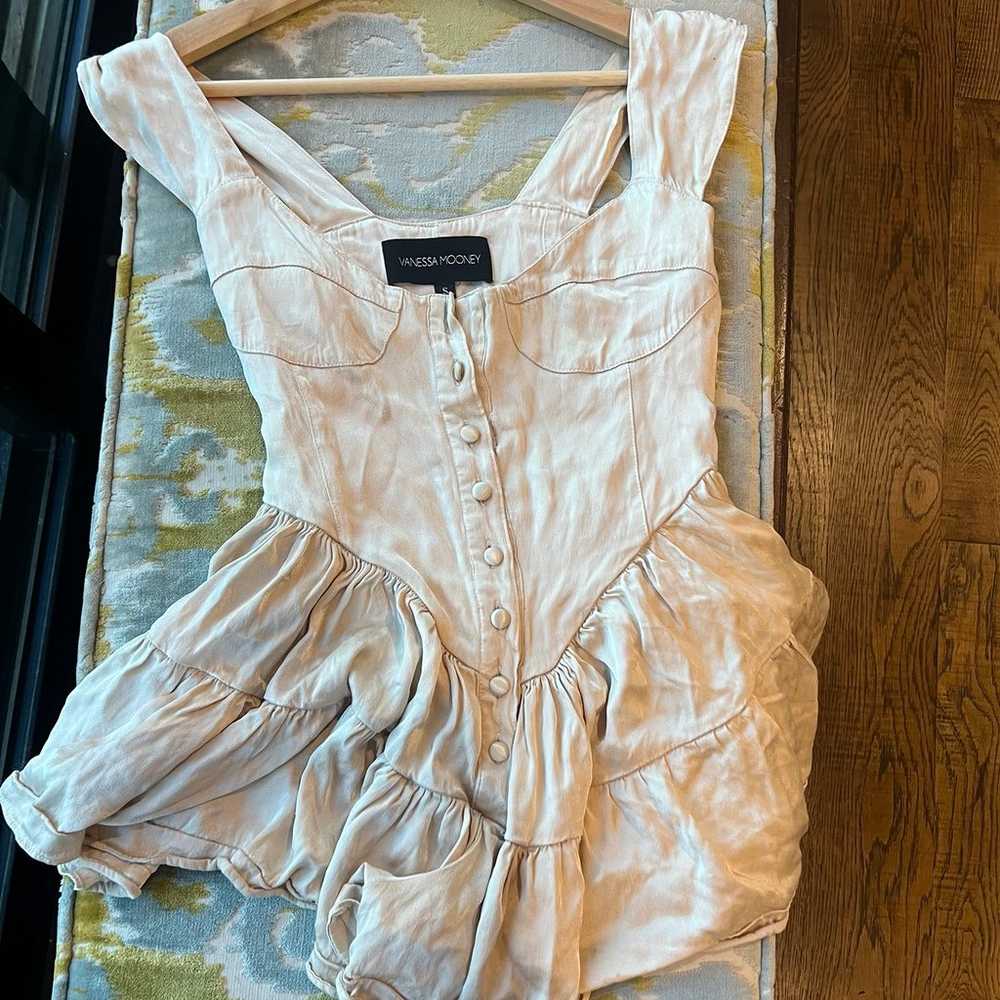 VANESSA MOONEY the Elisabeth Romper in Cream Satin - image 4