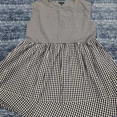 Madewell Black and White Gingham Dress